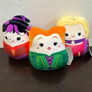 Disney Hocus Pocus Halloween Squishmallows Set, All 3 Sanderson Sisters NWT